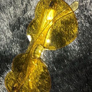 Brand new yellow heart sunglasses